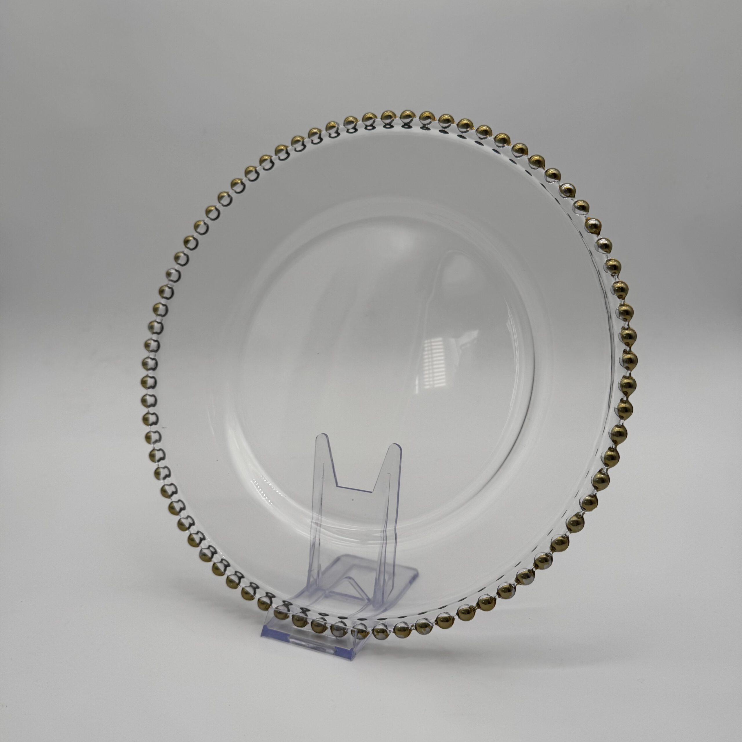 Platzteller perlenrand gold