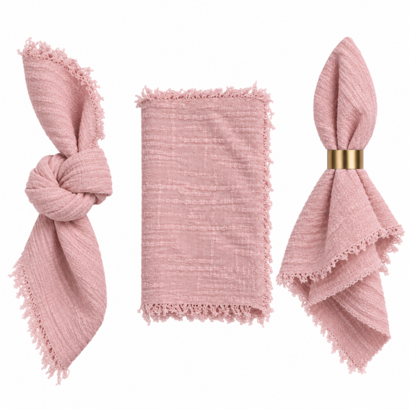 Musselin Gauze Serviette rosa