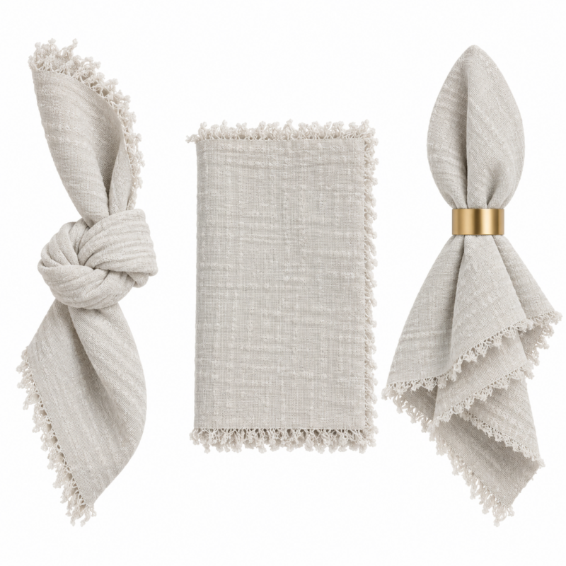 Musselin Gauze Serviette leinengrau